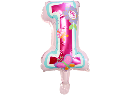 Balon foliowy roczek różowy 33 cm