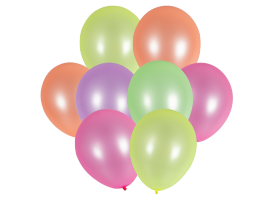 Balon neon 8 sztuk mix