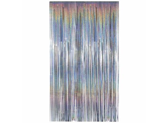 Fotościanka kurtyna opalizująca srebrny