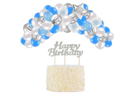 Zestaw balonów na urodziny dla chłopca LUX 53 elementy