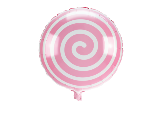Balon foliowy lizak różowo-biały