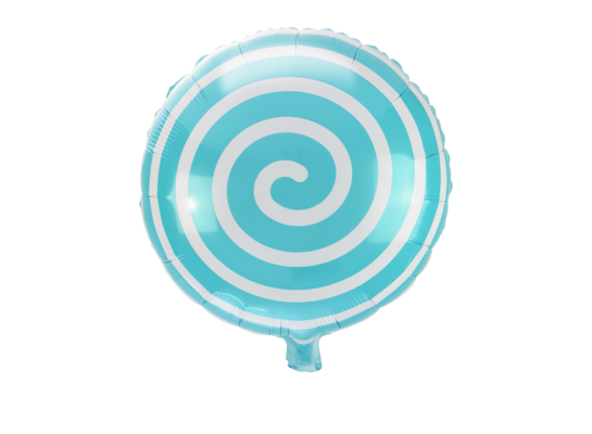 Balon foliowy lizak turkusowo-biały