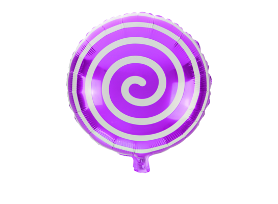 Balon foliowy lizak fioletowo-biały