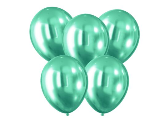 Balon efekt chromu zielony 5 sztuk