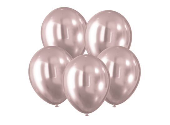 Balon efekt chromu różowy 5 sztuk