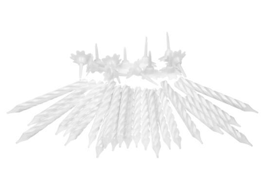 Świeczka urodzinowa biały 24 sztuki