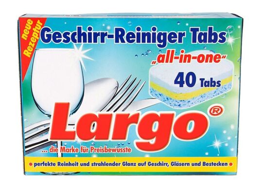 Pastylki do mycia naczyń w zmywarkach, all-in-one 800 g Largo
