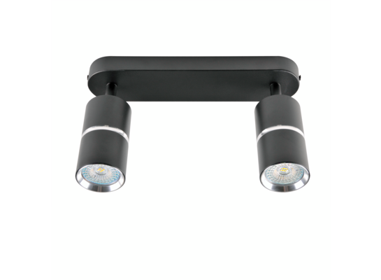 Lampa ścienno-sufitowa BAMBOO 2 x GU10 czarna ruchoma