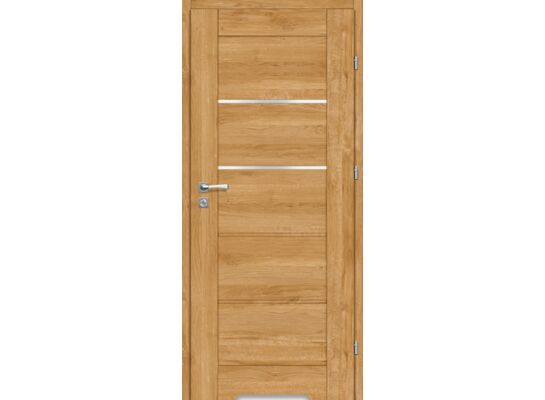Skrzydło drzwiowe Vinci 70P dąb karmelowy 30 + podcięcie wentylacyjne + zamek blokada