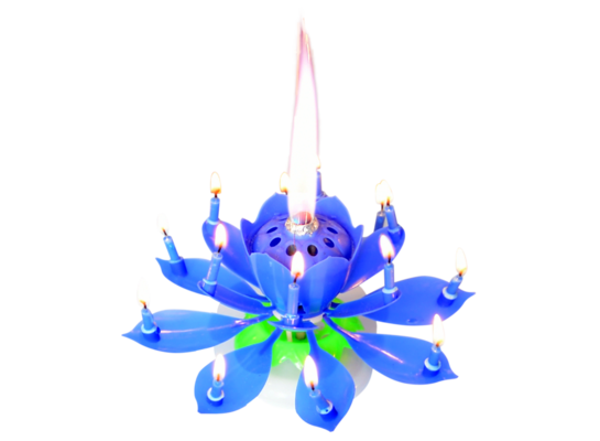 Świeczka grająco-tańcząca niebieski