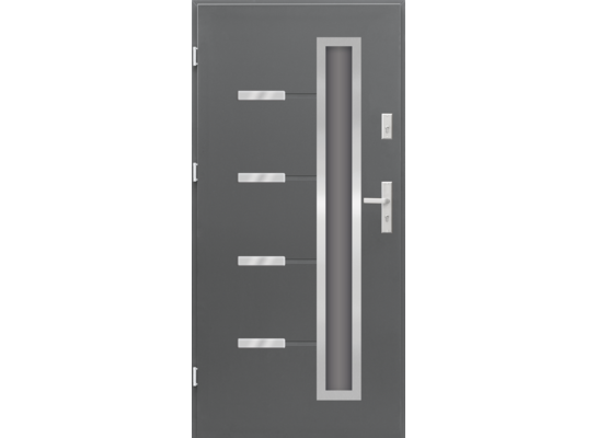 Drzwi zewnętrzne Cyrkon lewe II 90L antracyt 206,8 cm