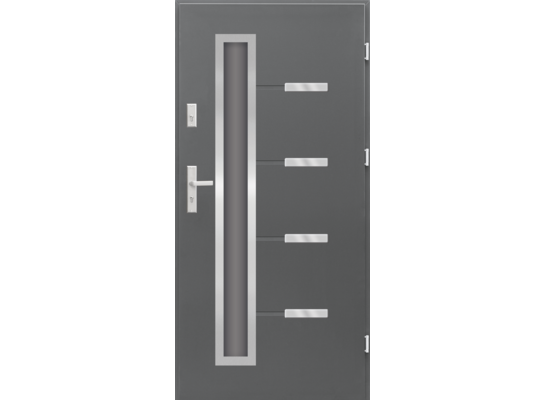 Drzwi zewnętrzne Cyrkon prawe 90P antracyt 206,8 cm