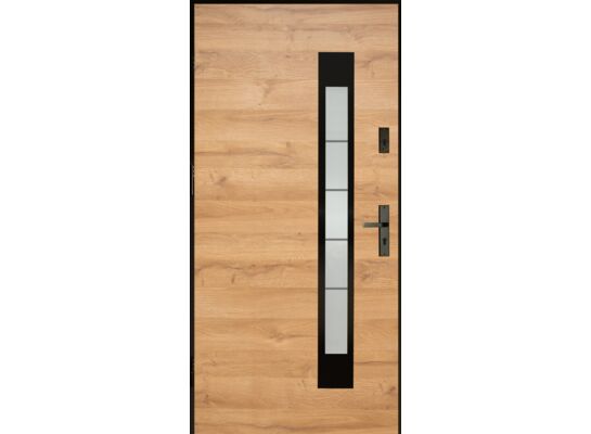 Drzwi zewnętrzne lewe Toscana jasno-brązowy 90L 207,7 cm