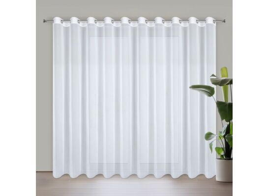 Firana gotowa na przelotkach Arleta 350 x 270 cm biały