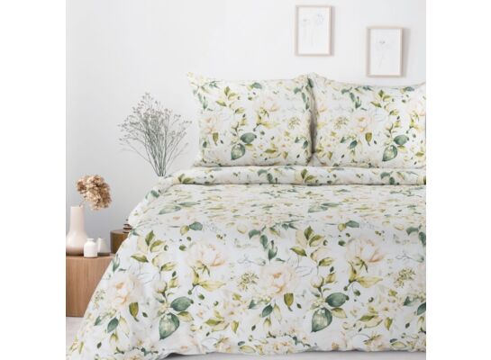 Komplet pościeli bawełnianej Sonia 220 x 200 cm + 70 x 80 cm biały