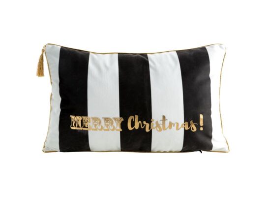 Poszewka świąteczna 30 x 50 cm biało-czarny