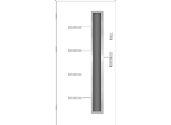 Drzwi zewnętrzne Cyrkon lewe II 90L biały 206,8 cm