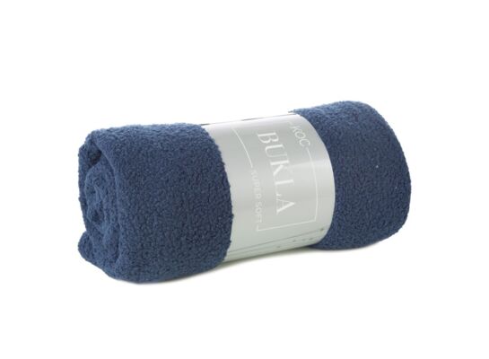 Koc Bukla 170 x 210 cm granatowy