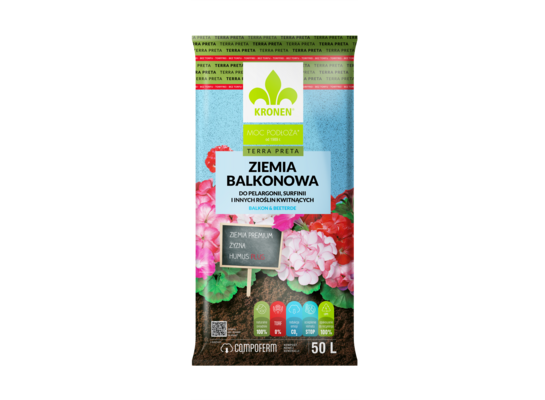 KRONEN TERRA PRETA Ziemia balkonowa bez torfu 50 l