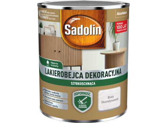 Lakierobejca Dekoracyjna szybkoschnąca biały skandynawski 0,7 l Sadolin