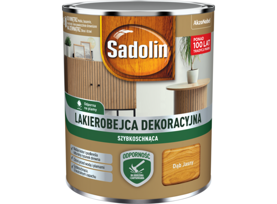 Lakierobejca Dekoracyjna szybkoschnąca dąb jasny 0,7 l Sadolin