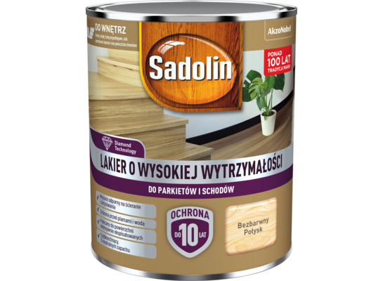 Lakier o wysokiej wytrzymałości połysk 2,5 l Sadolin