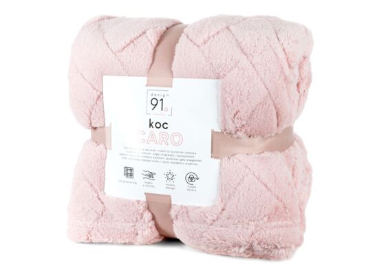 Koc soft 70 x 160 cm różowy