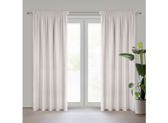 Zasłona gotowa na taśmie Eris 140 x 270 cm ciemnobeżowy