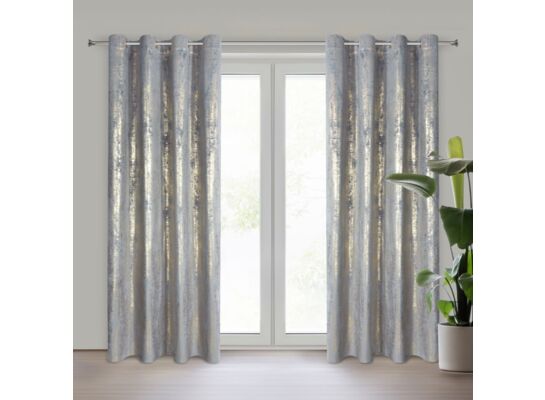 Zasłona gotowa na przelotkach Renia 140 x 250 cm srebrny