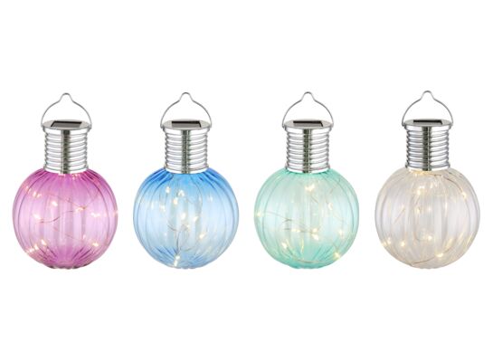 Lampka solarna wisząca 8 x 13 cm mix