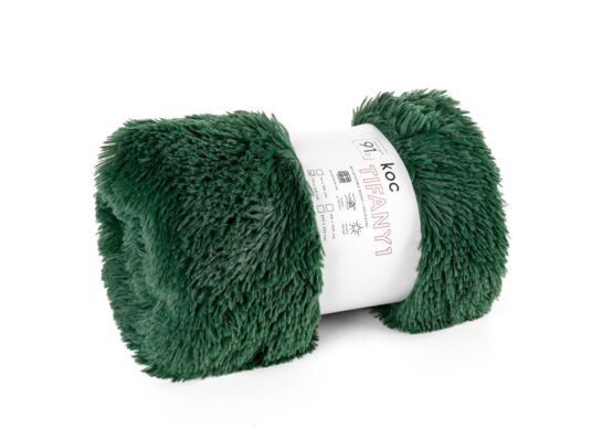 Koc Tifany 170 x 210 cm ciemnozielony