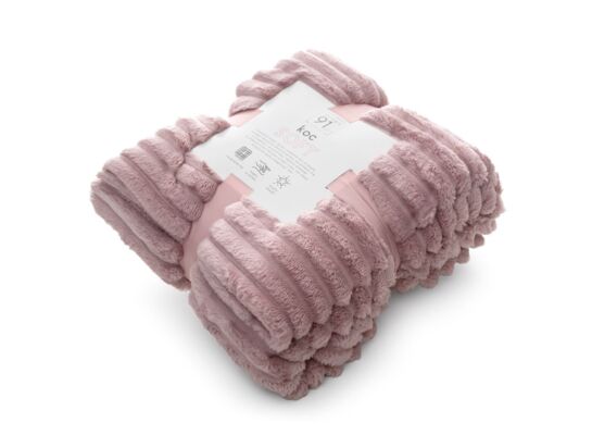 Koc Emma 170 x 210 cm pudrowy różowy