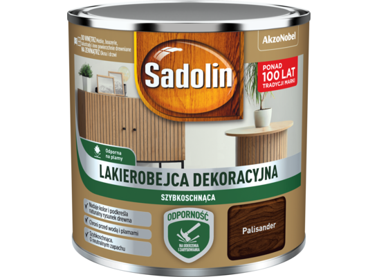 Lakierobejca Dekoracyjna szybkoschnąca palisander 0,2 l Sadolin