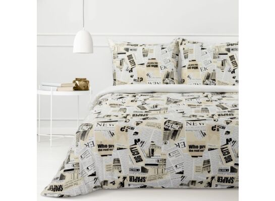 Komplet pościeli bawełnianej Sonia 140 x 200 cm + 70 x 80 cm beżowy