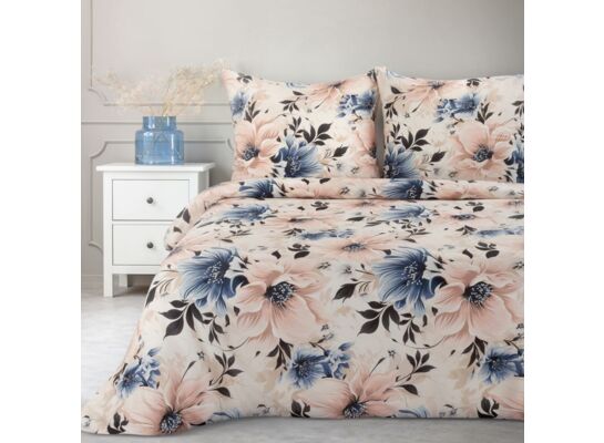 Komplet pościeli bawełnianej Sonia 140 x 200 cm + 70 x 80 cm jasnobeżowy