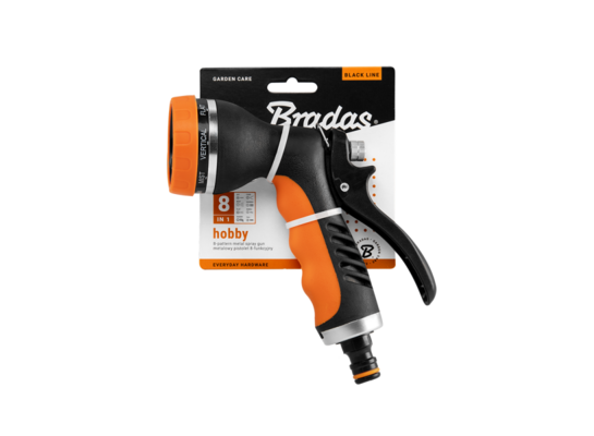 Pistolet 8-funkcyjny HOBBY BLACK LINE metalowy BRADAS