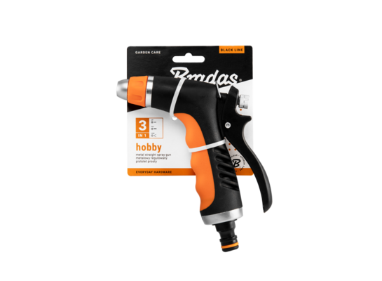 Pistolet regulowany HOBBY BLACK LINE metalowy BRADAS