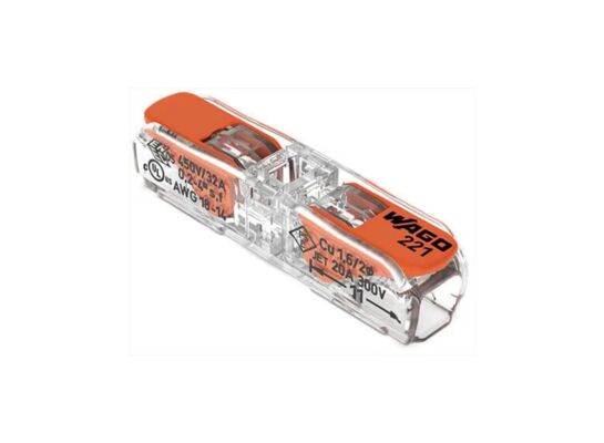 Szybkozłączka instalacyjna linka 2 x 4 mm2 5 sztuk WAGO