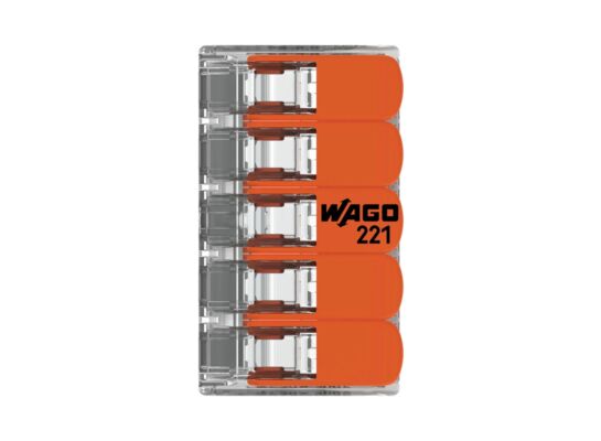 Szybkozłączka instalacyjna linka 5 x 4 mm2 5 sztuk WAGO