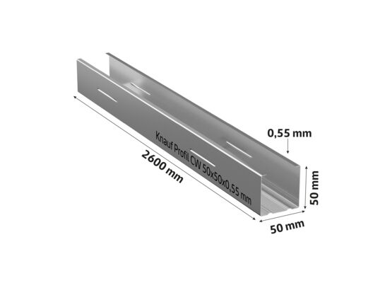 Profil CW 50 x 50 x 0,55 mm/2600 mm