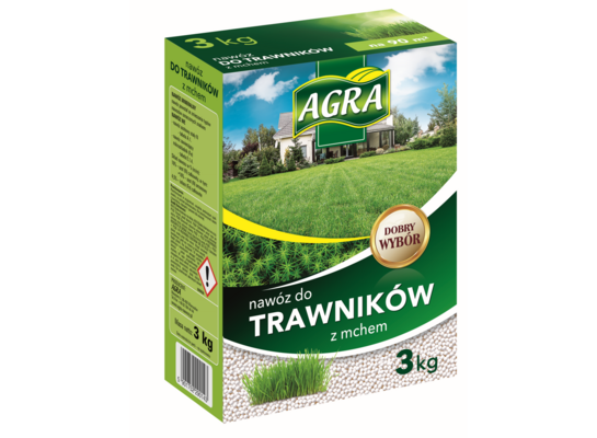 Granulat do trawników z mchem 3 kg AGRA