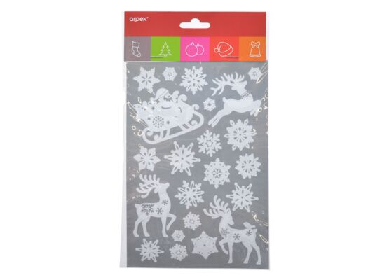 Naklejka elektrostatyczna świąteczna mix biały