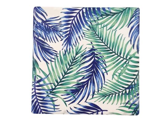 Zestaw 4 podkładek ceramicznych botanical 10,8 x 10,8 cm wielokolorowy