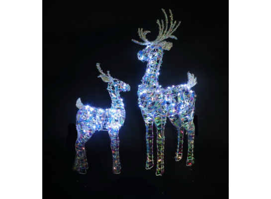 Renifer stojący 35 LED ciepły biały 35 cm