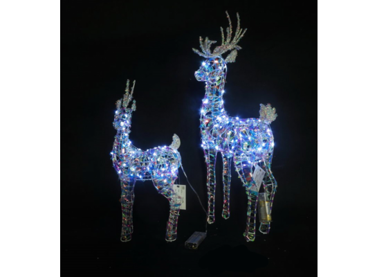 Renifer stojący 50 LED ciepły biały 50 cm