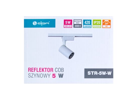 Reflektor szynowy 5 W 420 lm 4000 K biały