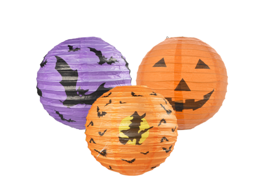 Lampion papierowy Halloween 20 cm mix