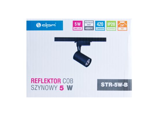 Reflektor szynowy 5 W 420 lm 4000 K czarny