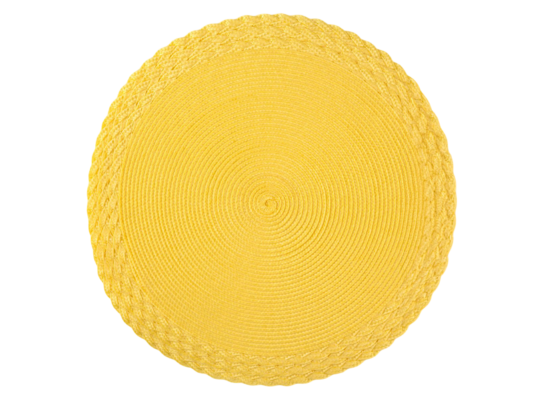 Mata okrągła z obszyciem 38 cm żółty