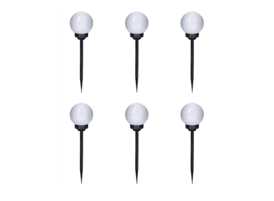 Lampa ogrodowa solarna 32 cm czarna 6 sztuk